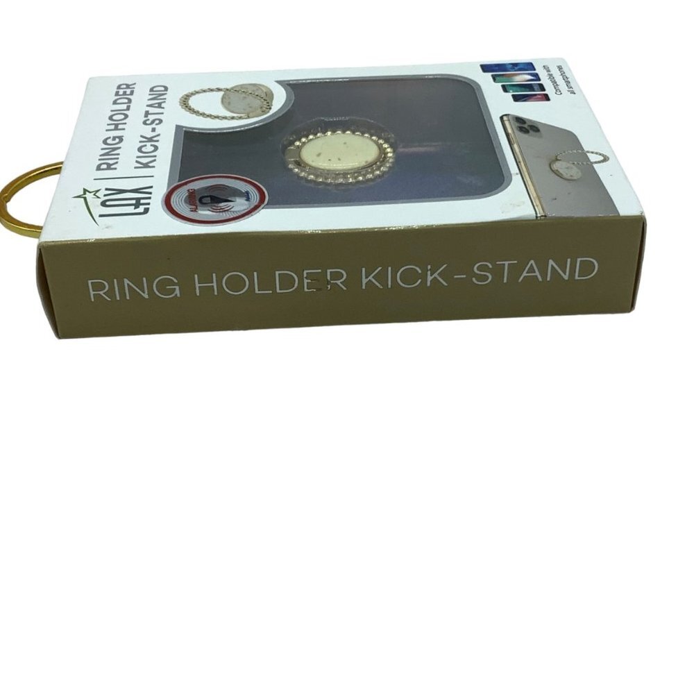LAX Laurel Sparkle Secure Phone Ring Holder and Kickstand Gold Speckled Glam - Picture 7 of 7